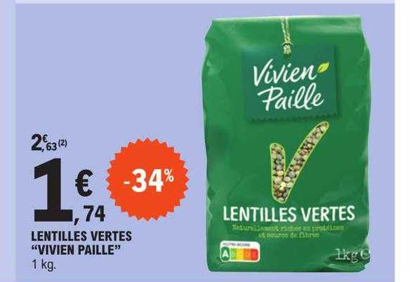 lentilles vertes "vivien paille"