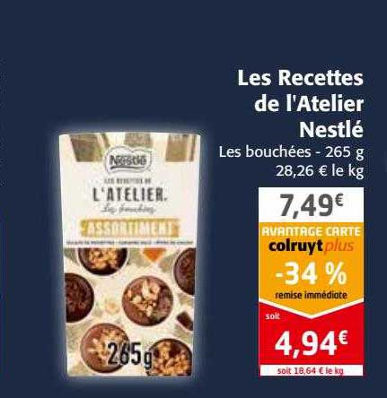 les recettes de l'atelier nestlé