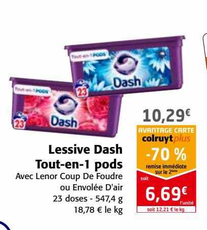 lessive dash tout-en-1 pods