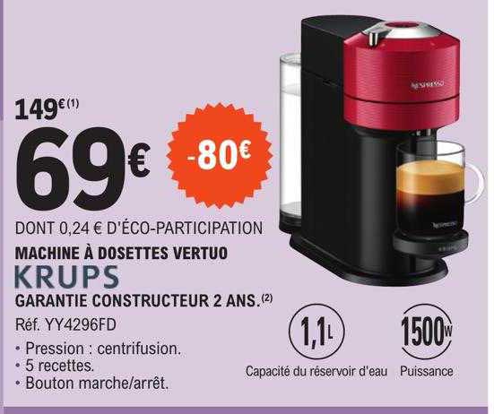 Machine à Dosettes Vertuo Krups