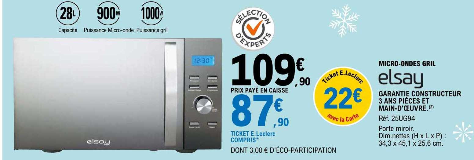 micro-ondes gril elsay