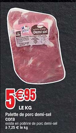 palette de porc demi-sel cora