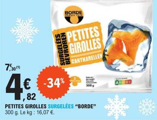 petites girolles surgelées "borde"