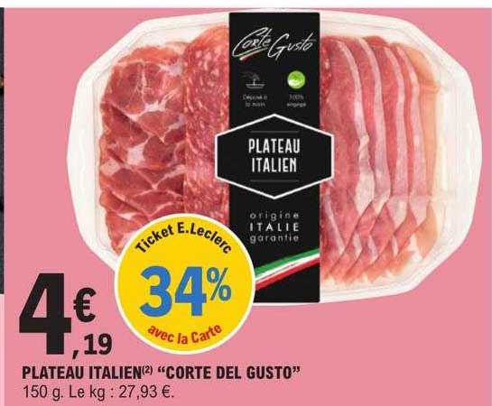 plateau italien "corte del gusto"