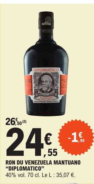 ron du venezuela mantuano "diplomatico"