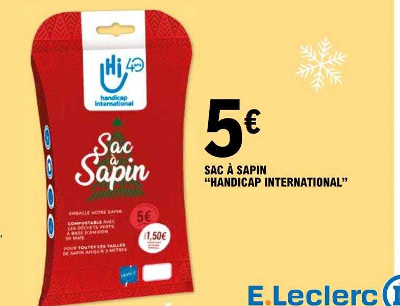 sac à sapin "handicap international"