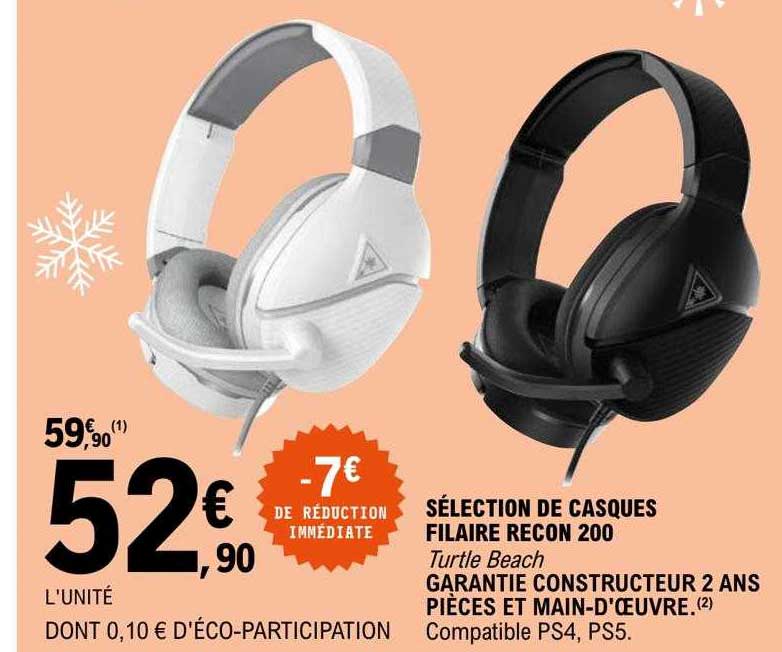 sélection de casques filaire recon 200