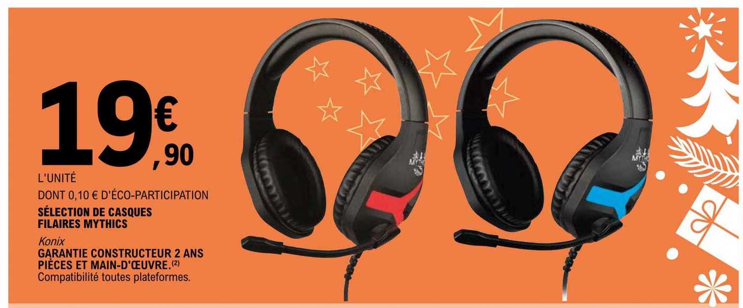 sélection de casques filaires mythics