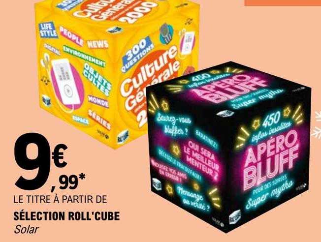 sélection roll'cube - solar