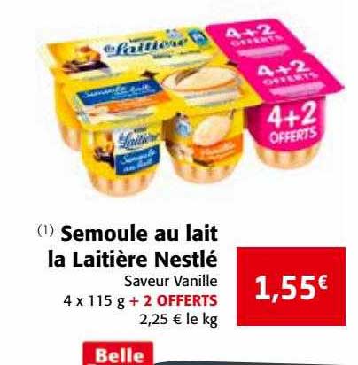 Semoule Au Lait La Laitière Nestlé