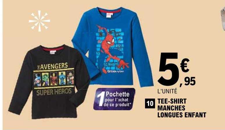 tee-shirt manches longues enfant