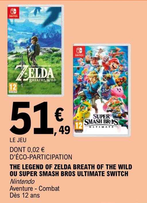 the legend of zelda breath of the wild ou super smash bros ultimate switch