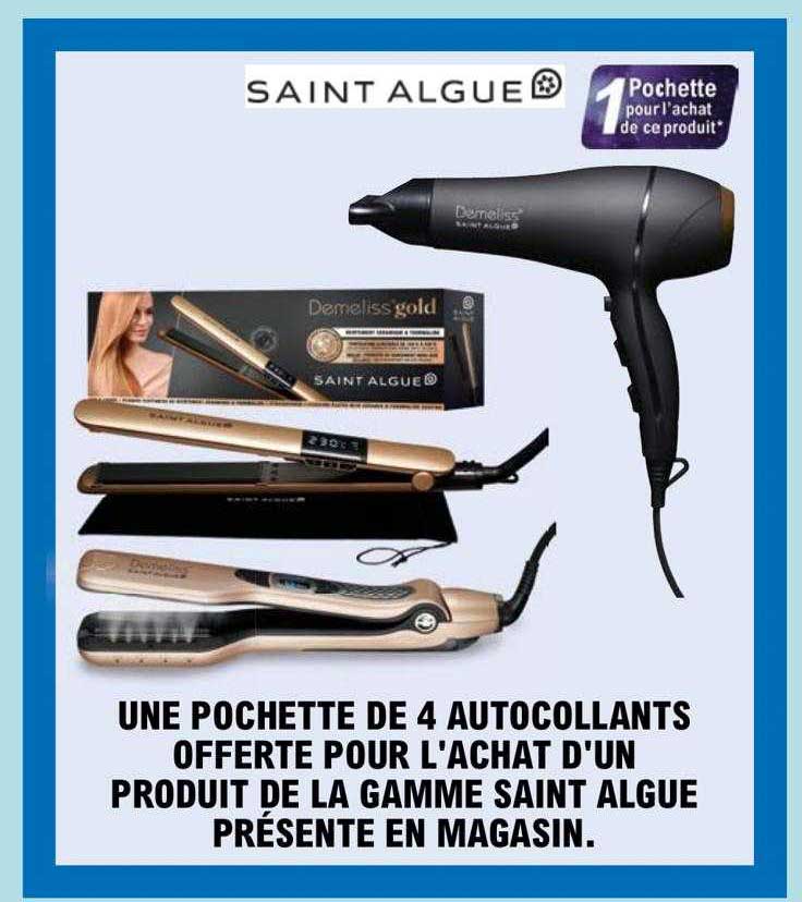 une pochette de 4 autocollants offert pour l'achat d'un produit de la gamme saint algue