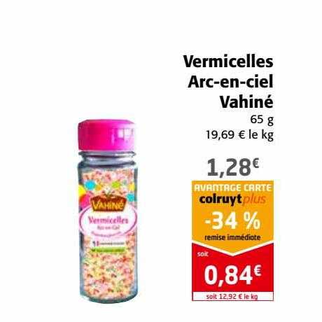 Vermicelles Arc-en-ciel Vahiné