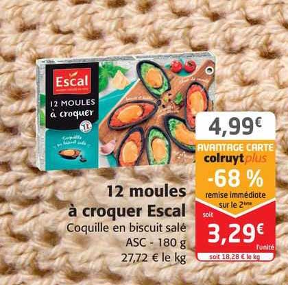 12 moules à croquer escal