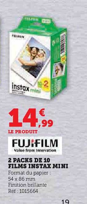 2 Packs De 10 Films Instax Mini