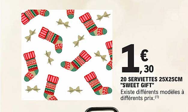 20 serviettes 25 x 25 cm "sweet gift"