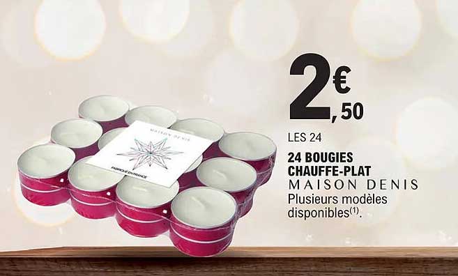 24 bougies chauffe-plat