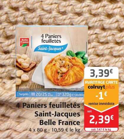 4 paniers feuilletés saint-jacques belle france