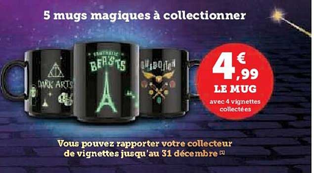 5 Mugs Magiques à Collectionner