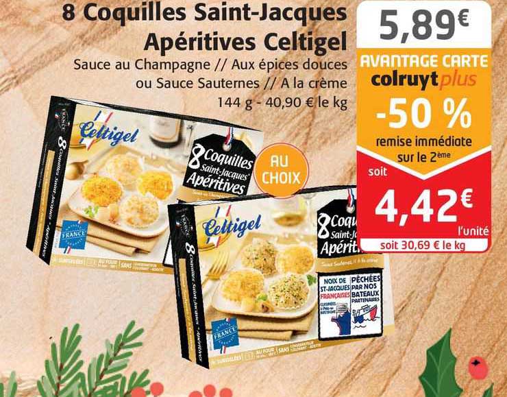 8 coquilles saint-jacques apéritives celtigel