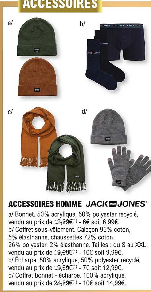 accessoires homme jack jones