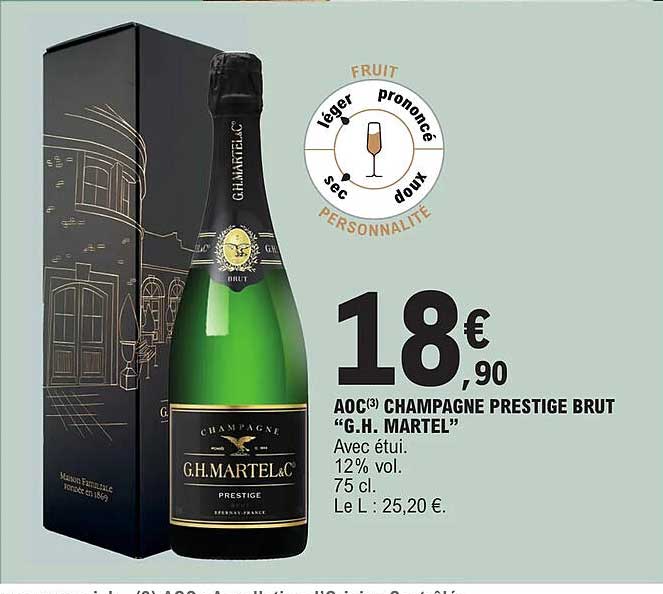 aoc champagne prestige brut "g.h. martel"
