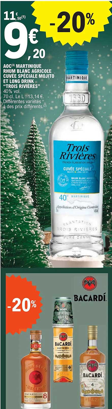 aoc martinique rhum blanc agricole cuvée spéciale mojito et long drink "trois rivières"