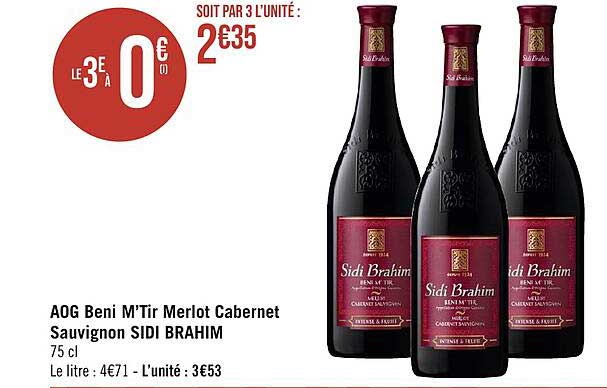 Aog Beni M'tir Merlot Cabernet Sauvignon Sidi Brahim