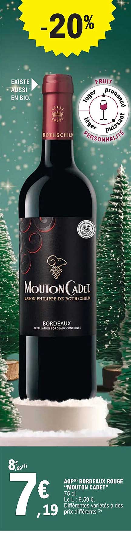 aop bordeaux rouge "mouton cadet"