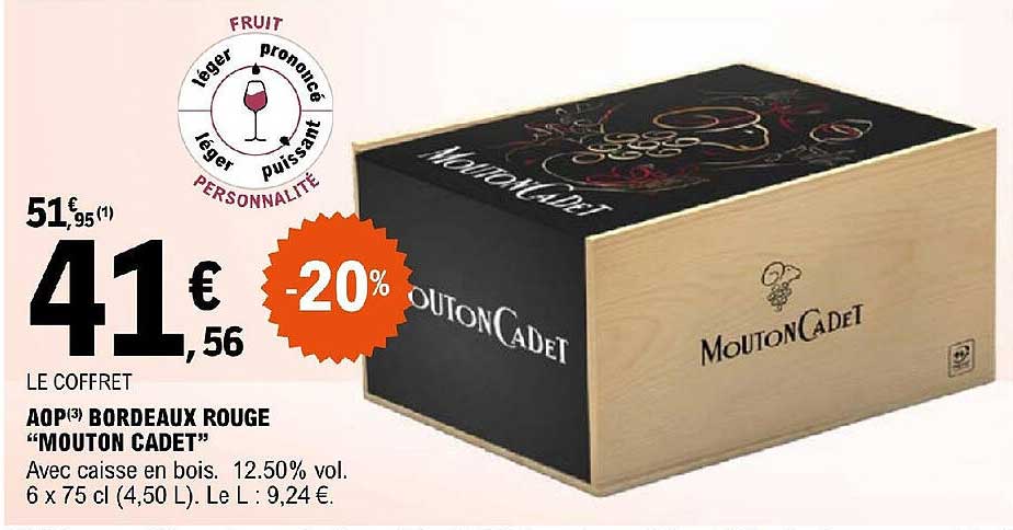 aop bordeaux rouge "mouton cadet"