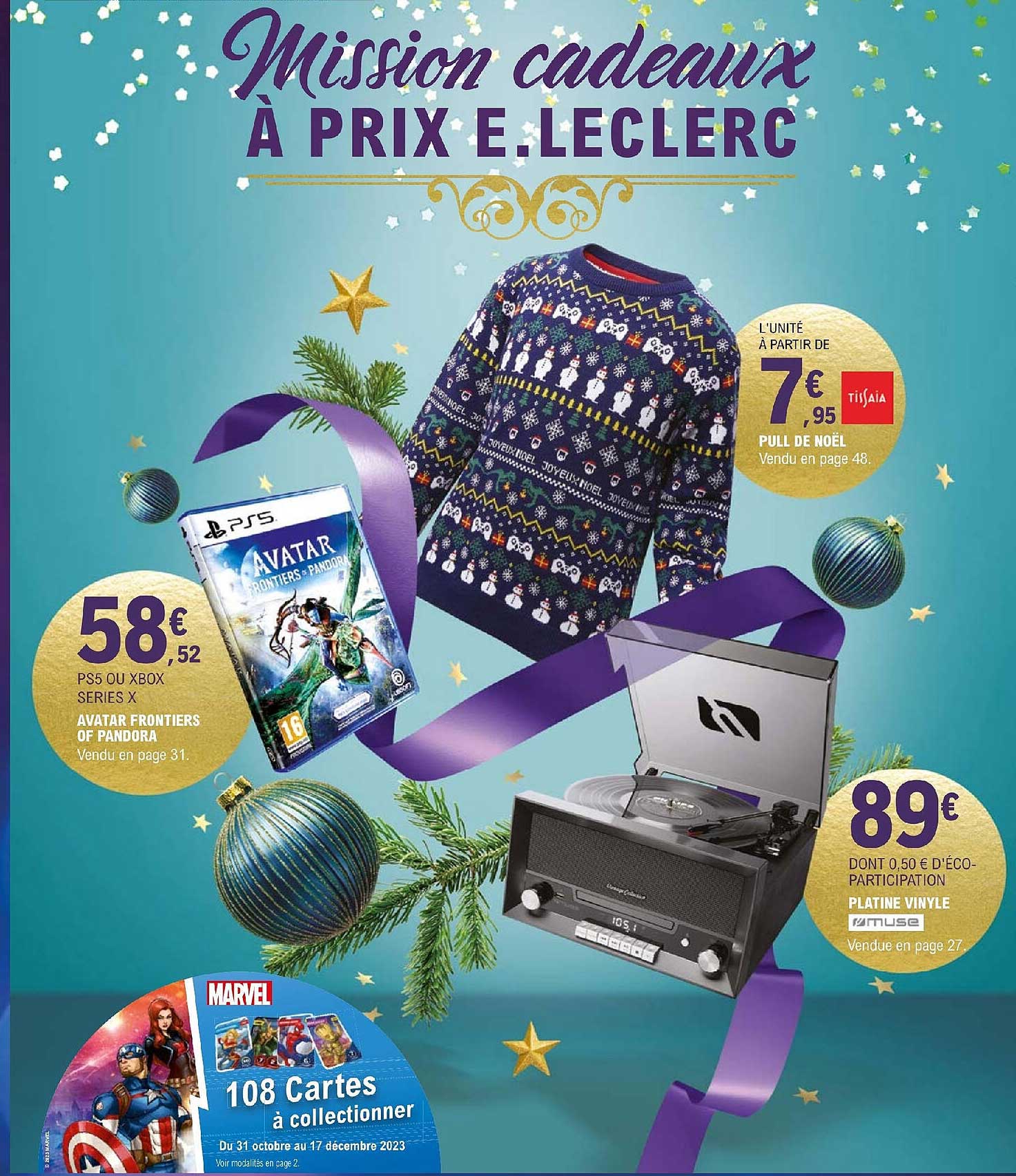 avatar frontiers of pandora, pull de noël tissaia, platine vinyle muse