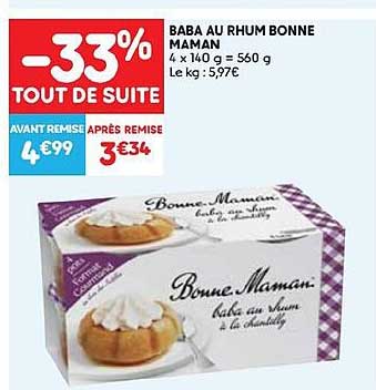 baba au rhum bonne maman