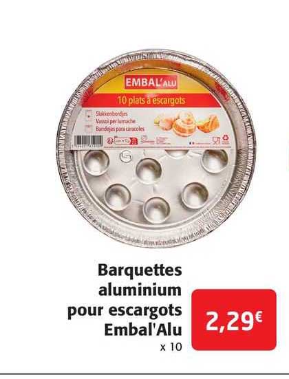 Barquettes Aluminium Pour Escargots Embal'alu