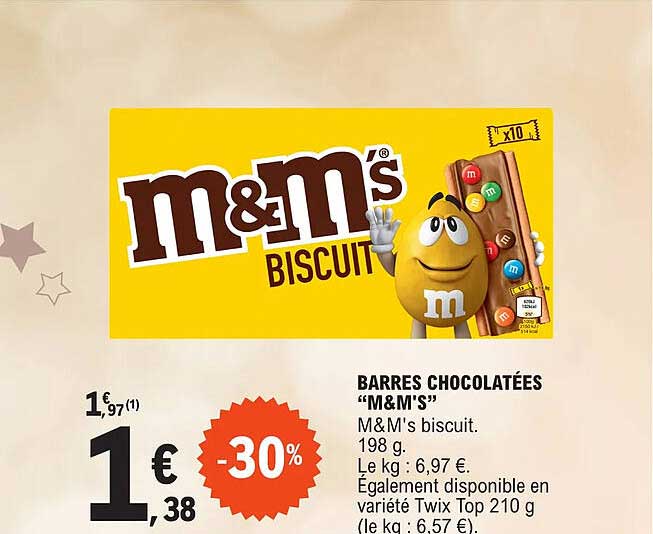 Barres Chocolatées "m&m's"