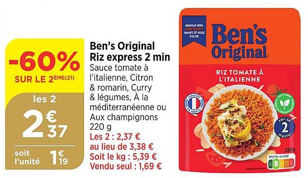 ben's original riz express 2 min