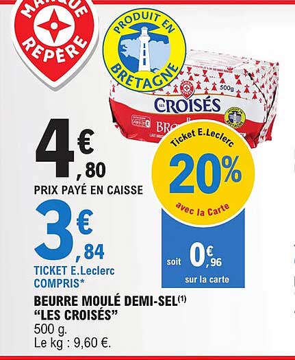 beurre moulé demi-sel "les croisés"