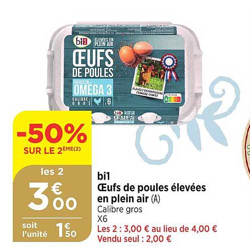 bi1 œufs de poules élevées en plein air