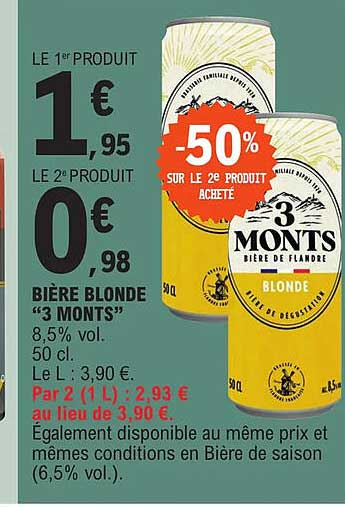 bière blonde "3 monts"