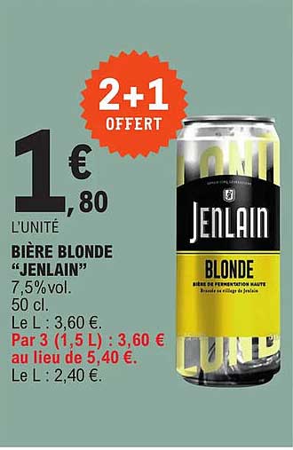 Bière Blonde "jenlain"