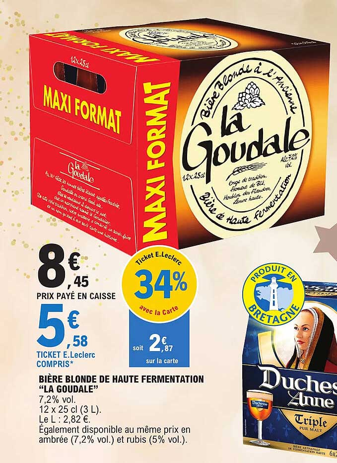 Bière Blonde De Haute Fermentation "la Goudale"