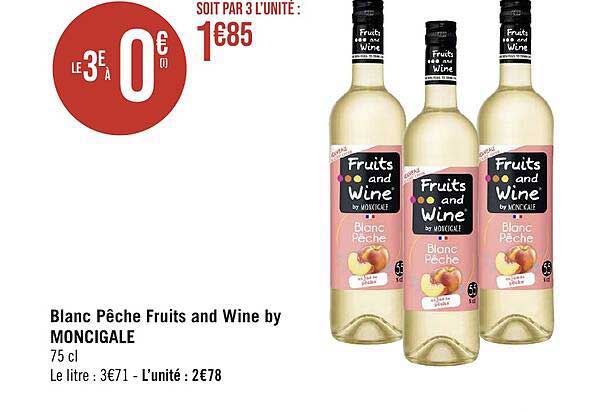 blanc pêche fruits and wine by moncigale