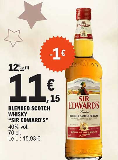 blended scotch whisky "sir edward's"