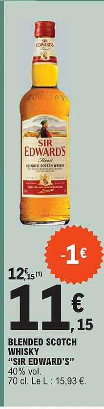 blended scotch whisky "sir edward's"