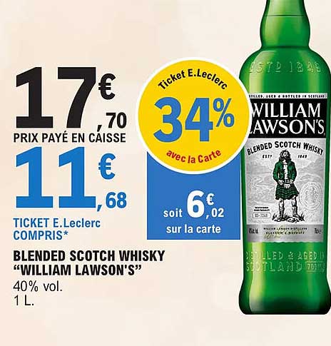 blended scotch whisky "william lawson's"