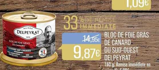 bloc de foie gras de canard du sud-ouest delpeyrat