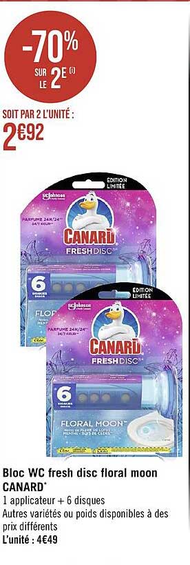 bloc wc fresh disc floral moon canard