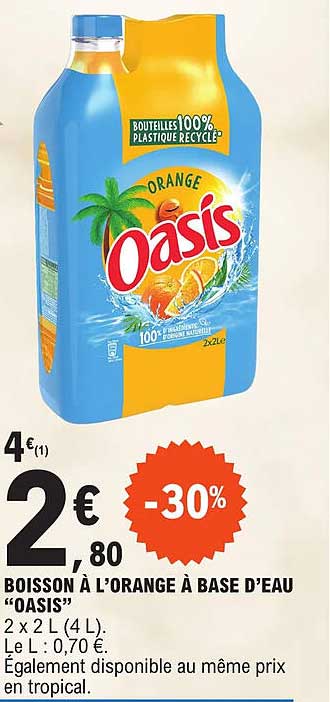 boisson à l'orange à base d'eau "oasis"