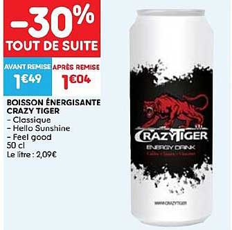 boisson énergisante crazy tiger