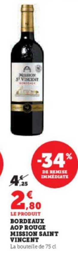 bordeaux aop rouge mission saint vincent